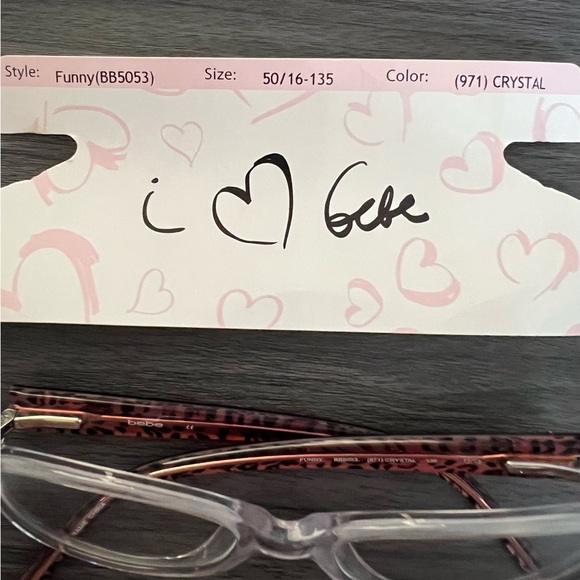 BeBe New Womans Petite Eyeglass Frame Model Funny Crystal 50/16 Petite - Picture 3 of 5